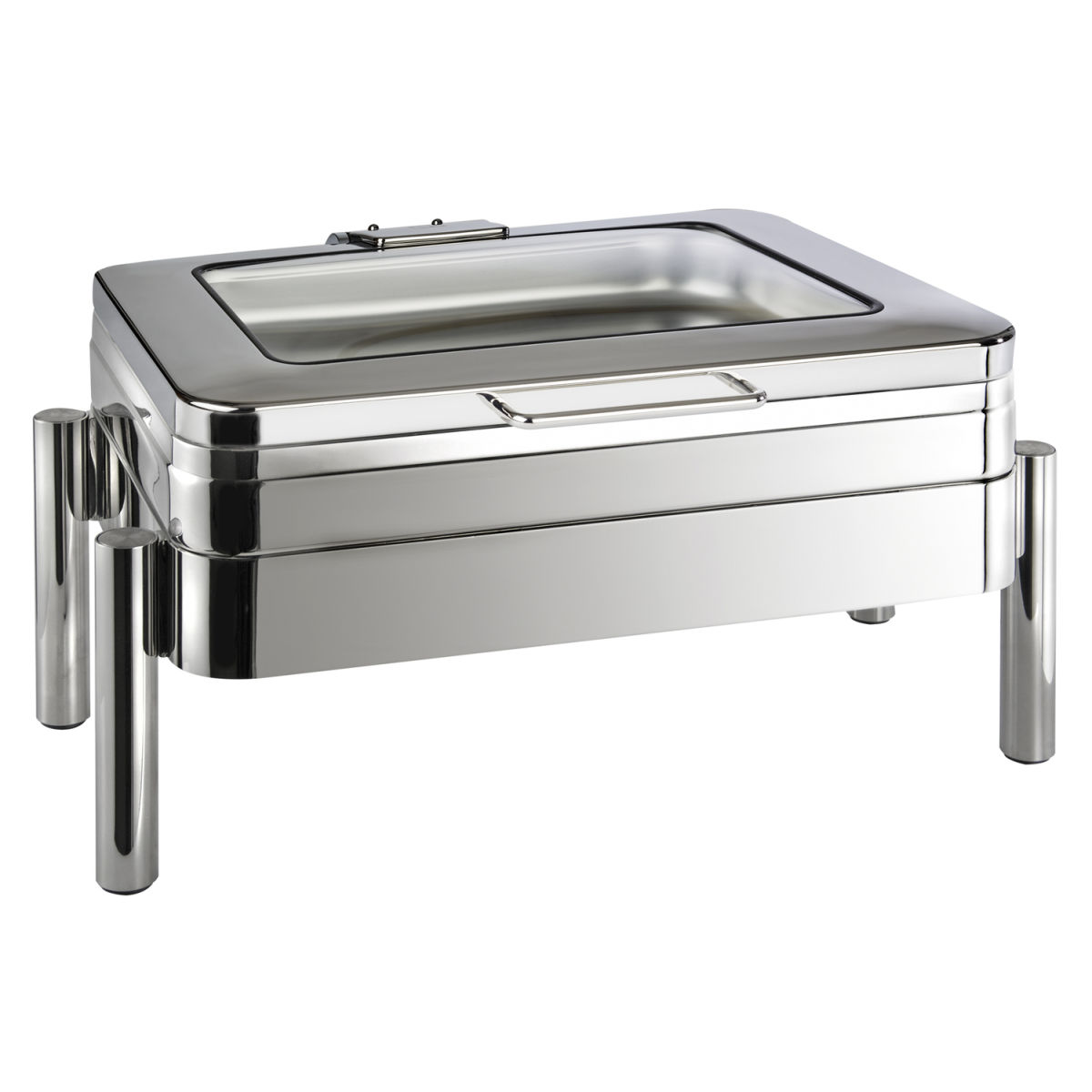 APS Chafing Dish PREMIUM, eckig GN 1/1, 9 l, 47x66x34 cm (BxTxH); silber; rechteckig
