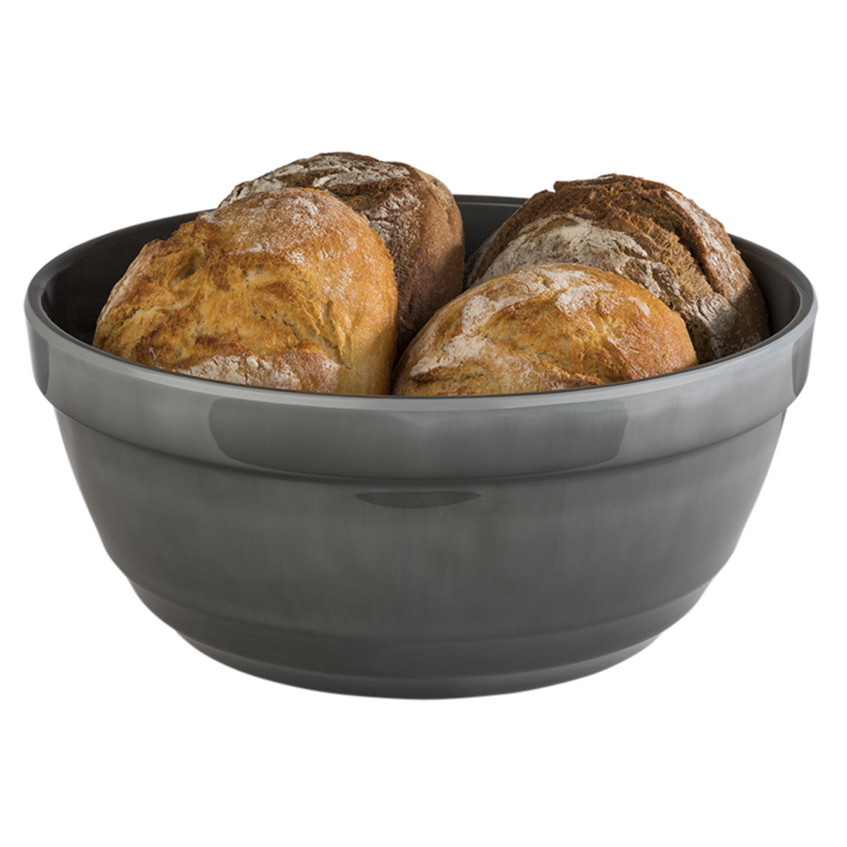 APS Schale EMMA, Melmain; 2300 ml, 23x23x23x10.5 cm (LxBxØxH); grau; rund