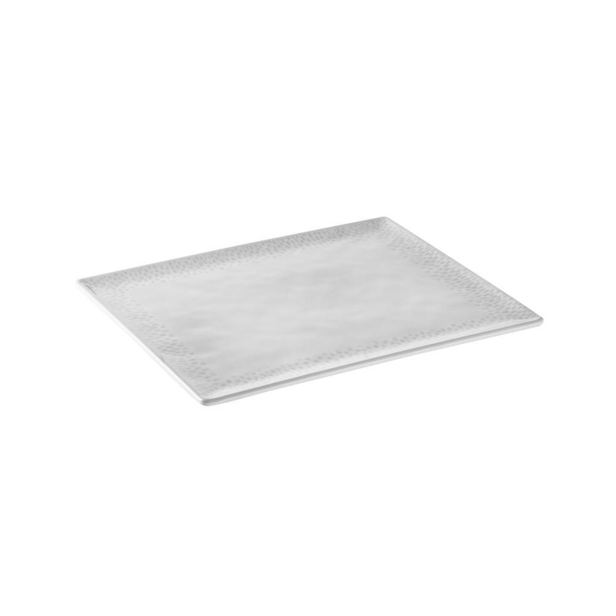 APS GN Tablett -FOOTMARK-; 32.5x26.5x1.5 cm (LxBxH); weiß/grau; rechteckig