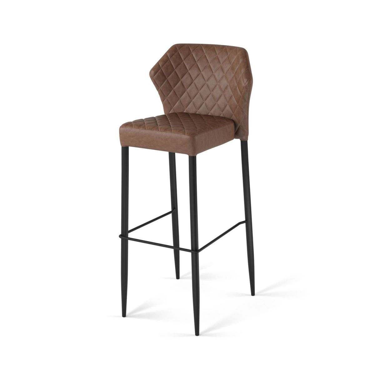 Feros Louis Barhocker, kunstleder gepolstert, feuerhemmend 46.5x48x105 cm (BxTxH); cognac; 2 Stück / Pack