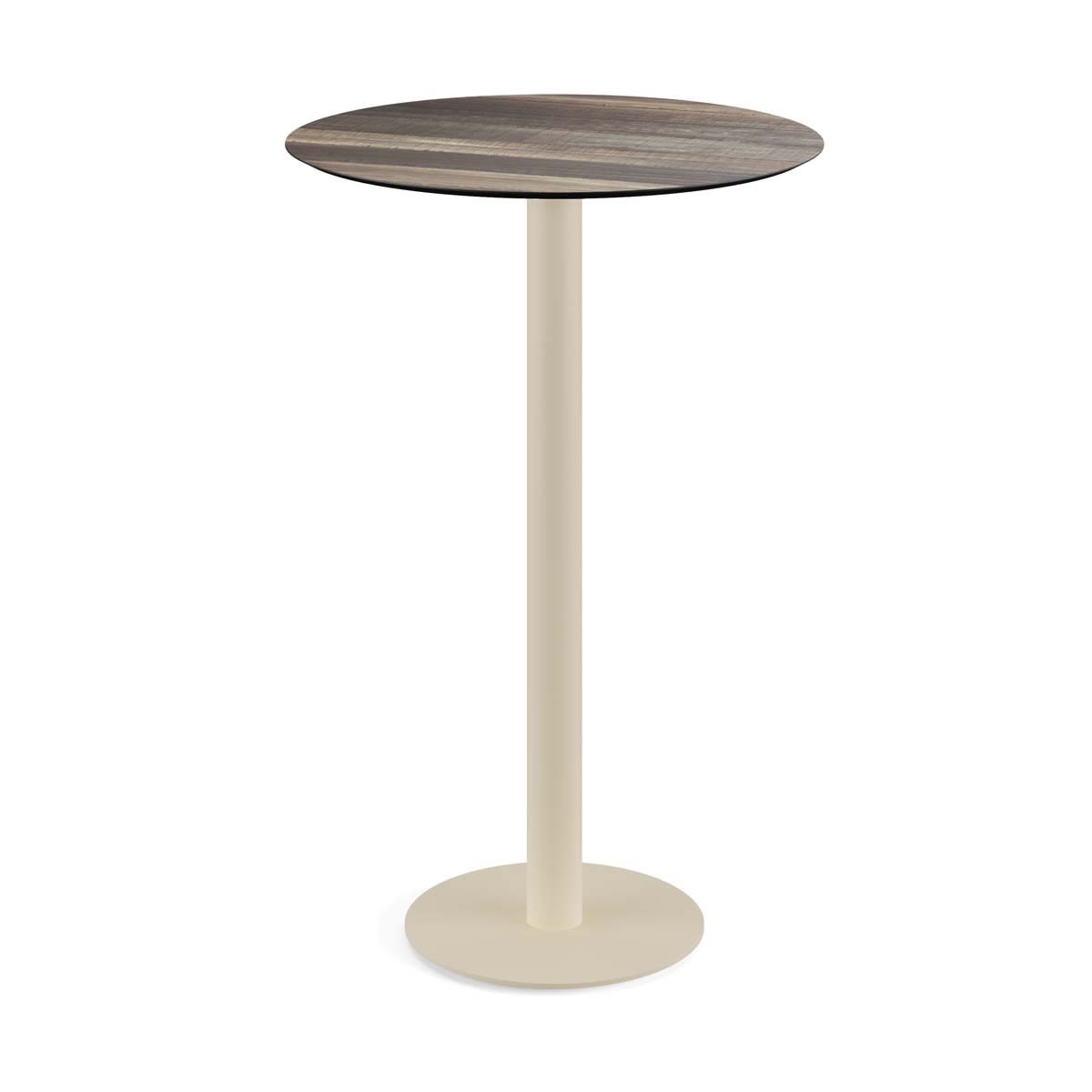 Feros Urban Stehtisch Sand Gestell + HPL rund 109.2x70 cm (HxØ); hellbraun; rund