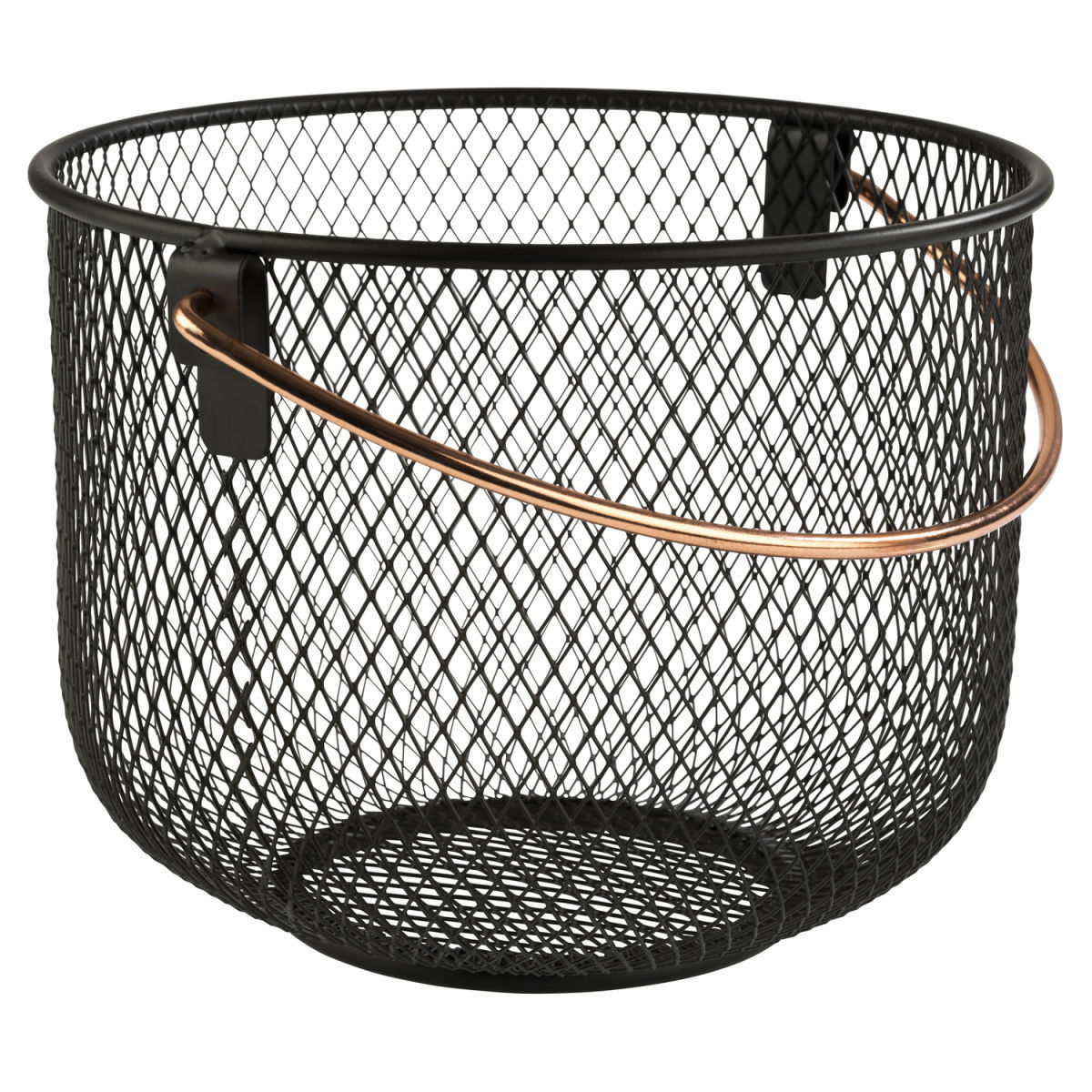 APS Brot- und Obstkorb, Metall; 21x21x21x16.5 cm (LxBxØxH); schwarz; rund