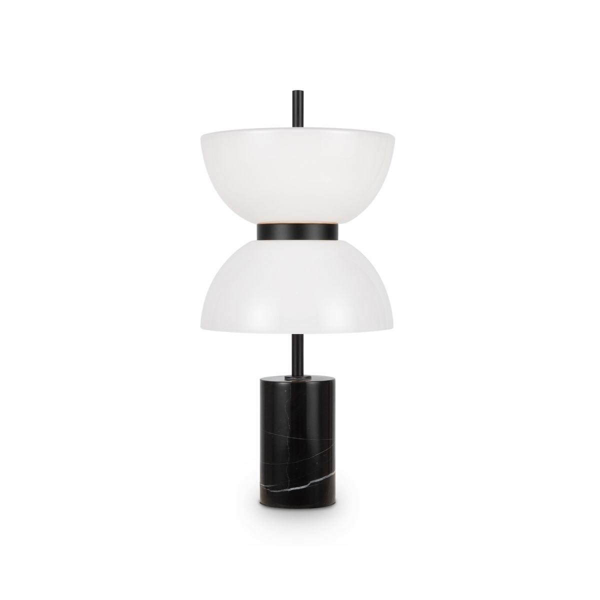 Maytoni Tischleuchte Kyoto Gold und Grau, aus Metall und Marmor, LED, 500lm, 3000K 22x22x22x46 cm (LxBxØxH); schwarz; Gestell schwarz