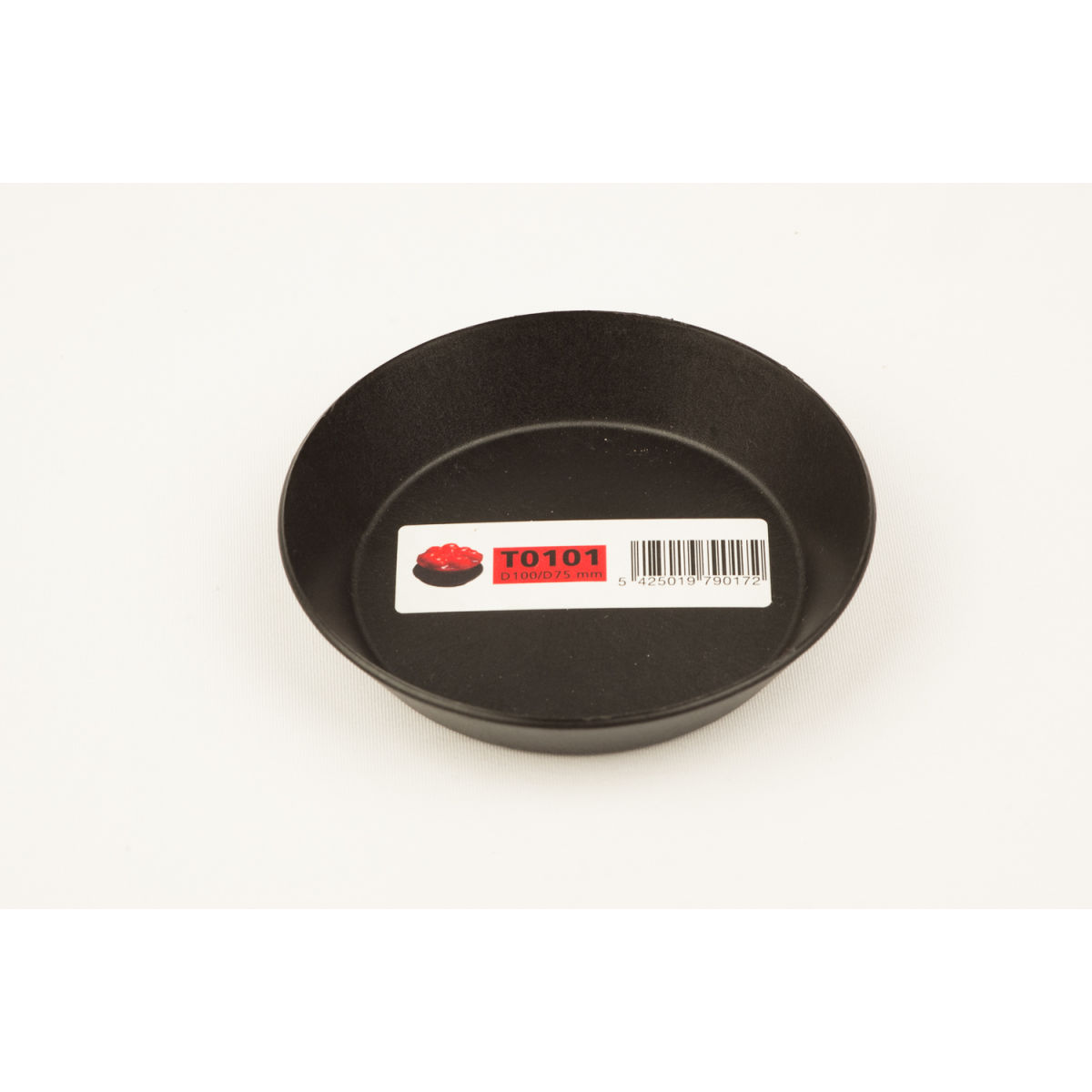 Küchenform 10 cm (Ø); schwarz; rund; 10 Stück / Pack