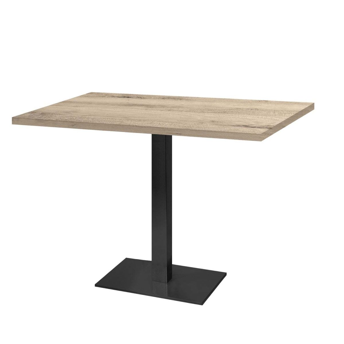 Tavolo Milano rettangolare - laminato legno & tinta unita RestooTab; 120x70x75 cm (LxLxH); quercia/naturale; rettangolare