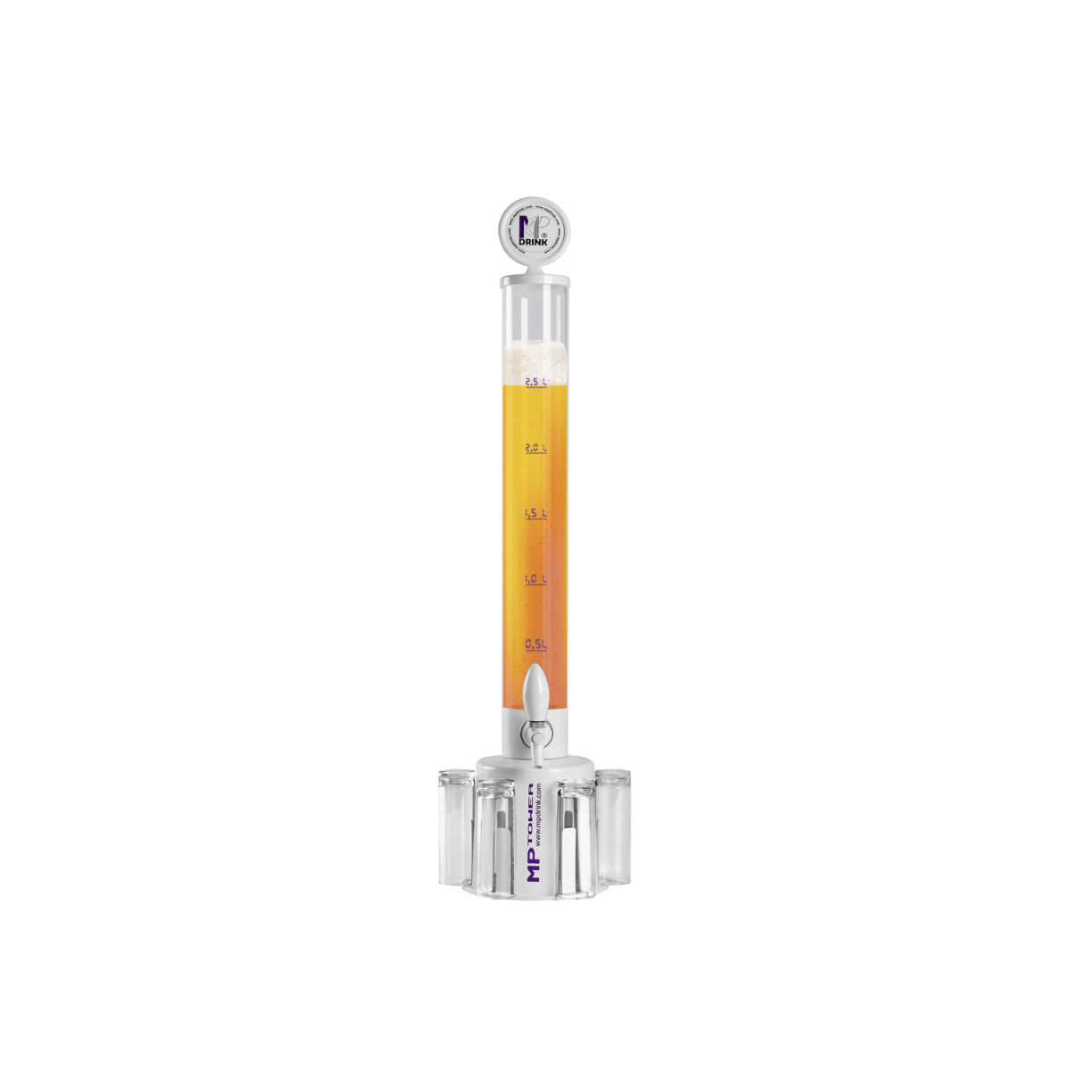 MPDrink MP Tower Getränkespender ABS; 2500 ml, 26x96 cm (ØxH); weiß
