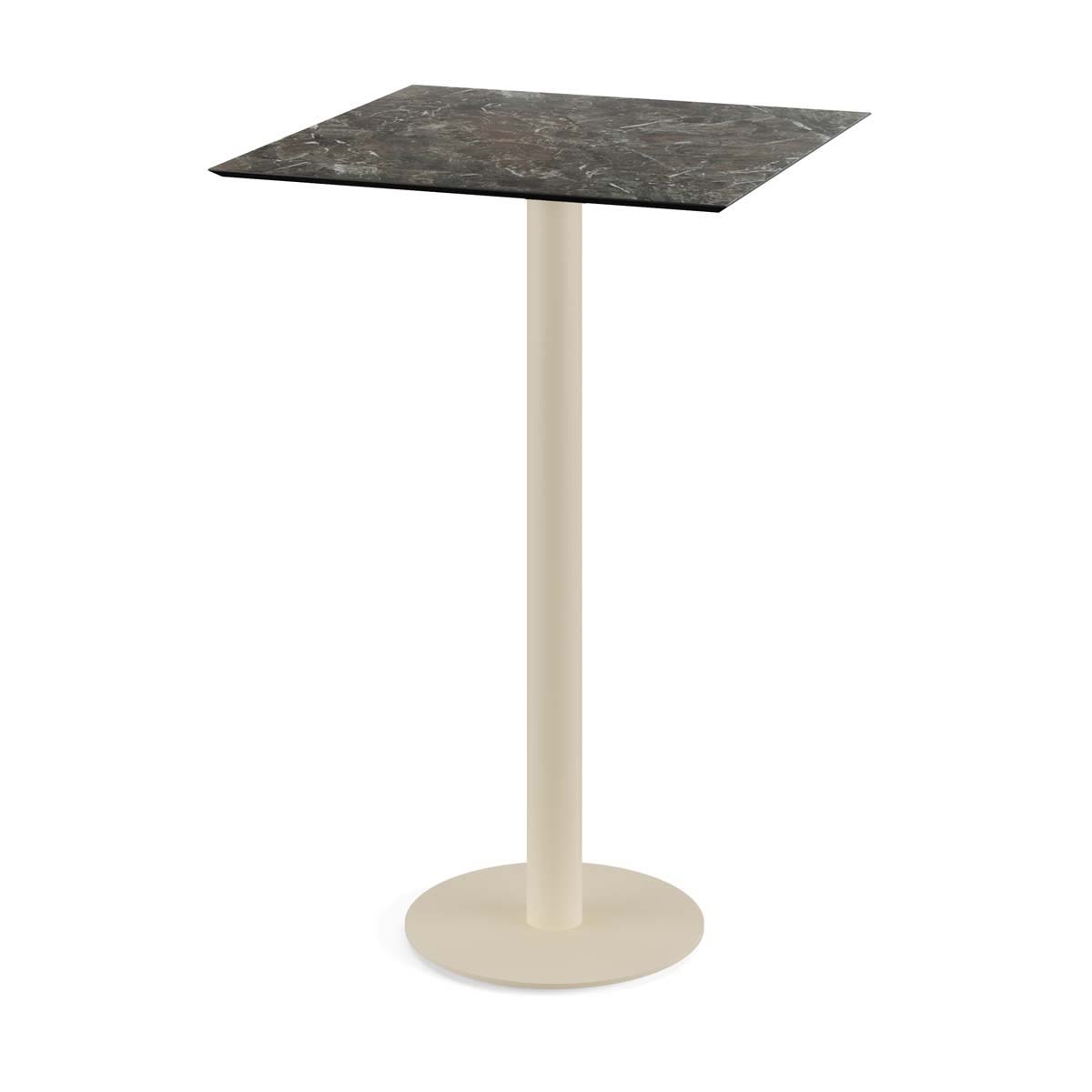 Feros Urban Stehtisch Sand Gestell + HPL quadratisch 70x70x109.2 cm (LxBxH); mehrfarbig; quadratisch