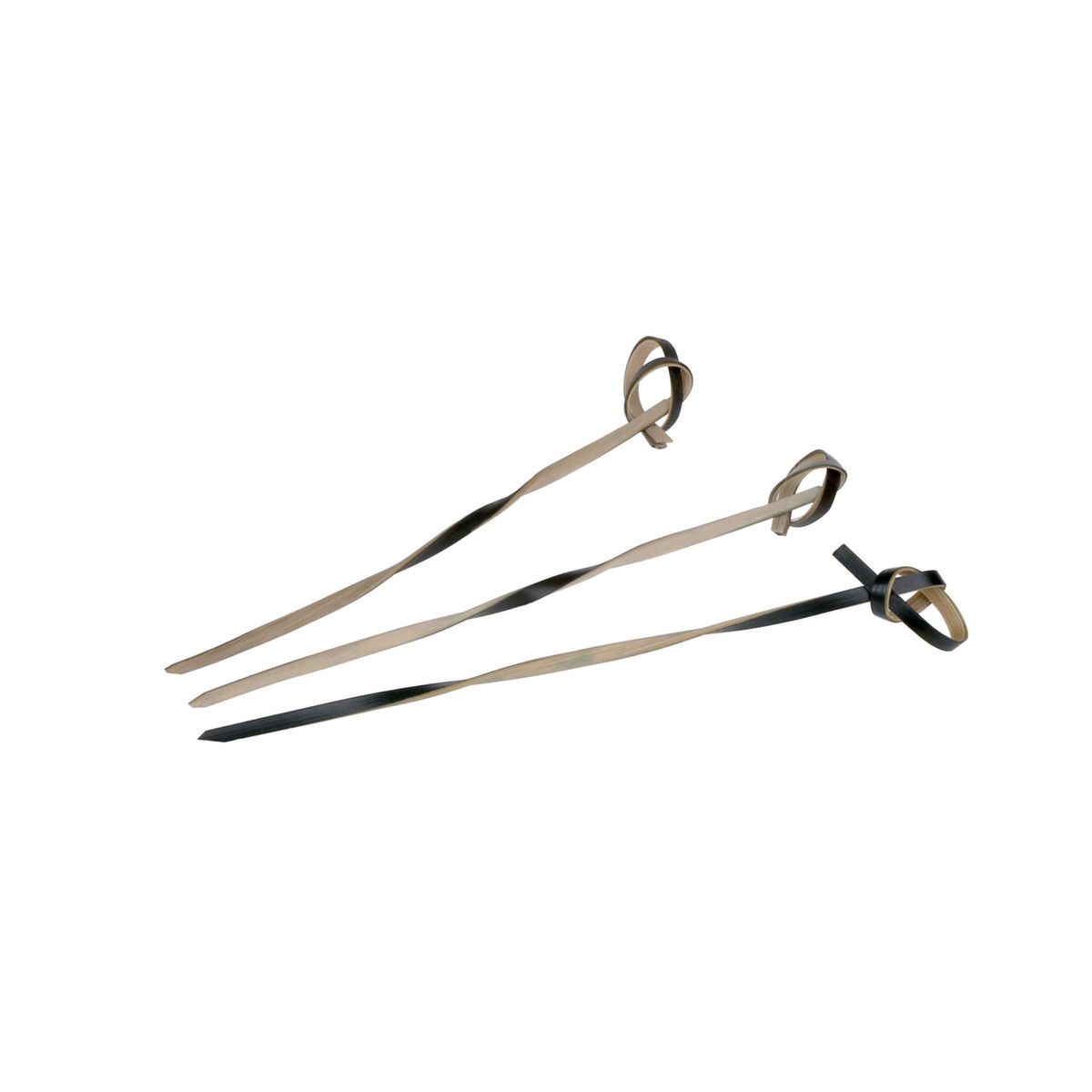 naturesse Häppchenspieß Saigon Twisted I - Bambus 8 cm (L); natur/schwarz; 4000 Stück / Pack