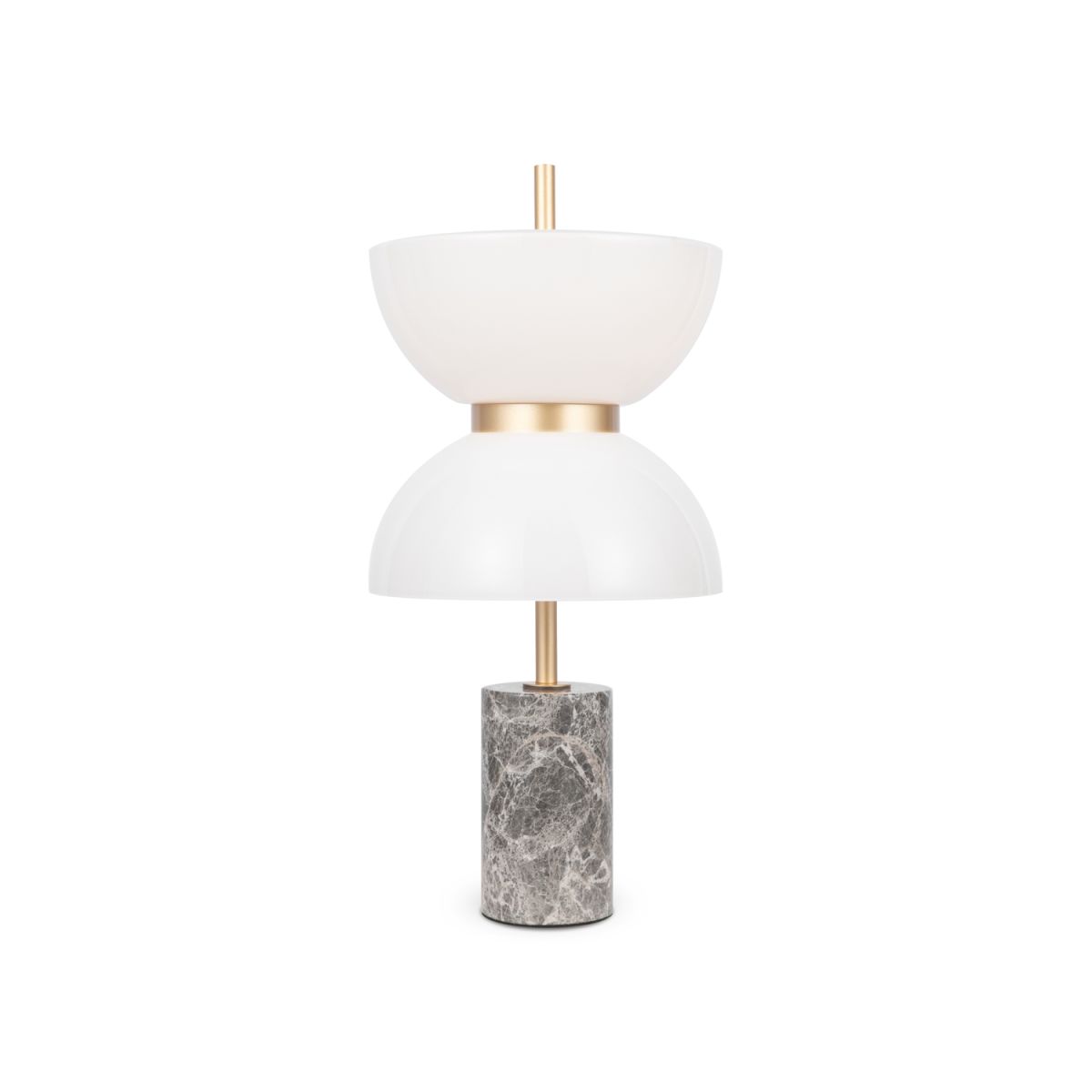 Maytoni Tischleuchte Kyoto Gold und Grau, aus Metall und Marmor, LED, 500lm, 3000K 22x22x22x46 cm (LxBxØxH); gold