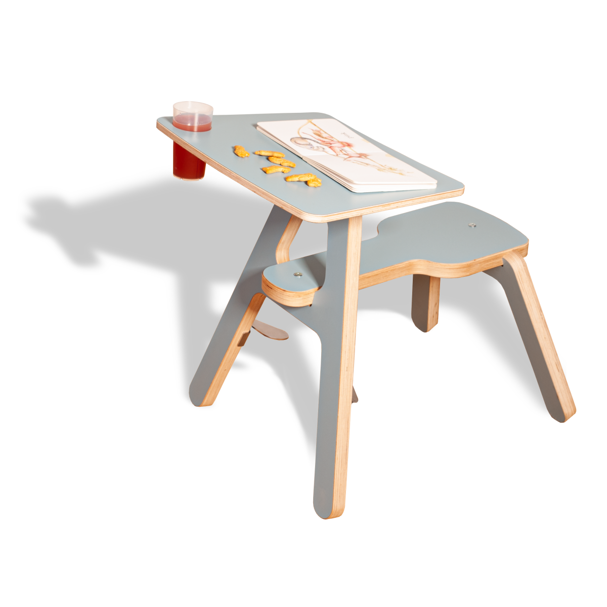 timkid Malbank CLEXO 46.5x67.5x59 cm (BxTxH); rauchblau