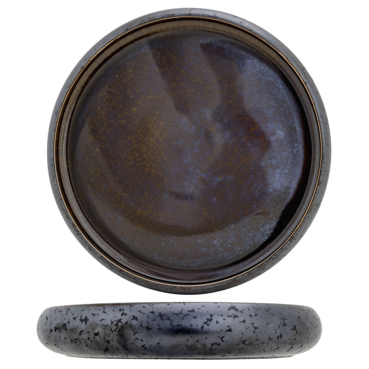 Cosy & Trendy Elements Mineral Teller D27,8Xh5Cm 30.1x30x27.8x4.5 cm (LxBxØxH); grün/anthrazit; rund; 2 Stück / Pack