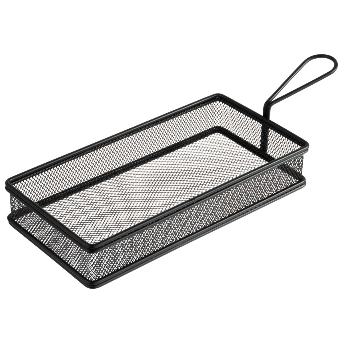 APS Servier-Frittierkorb SNACKHOLDER, Edelstahl, eckig; 26x13x5 cm (LxBxH); schwarz