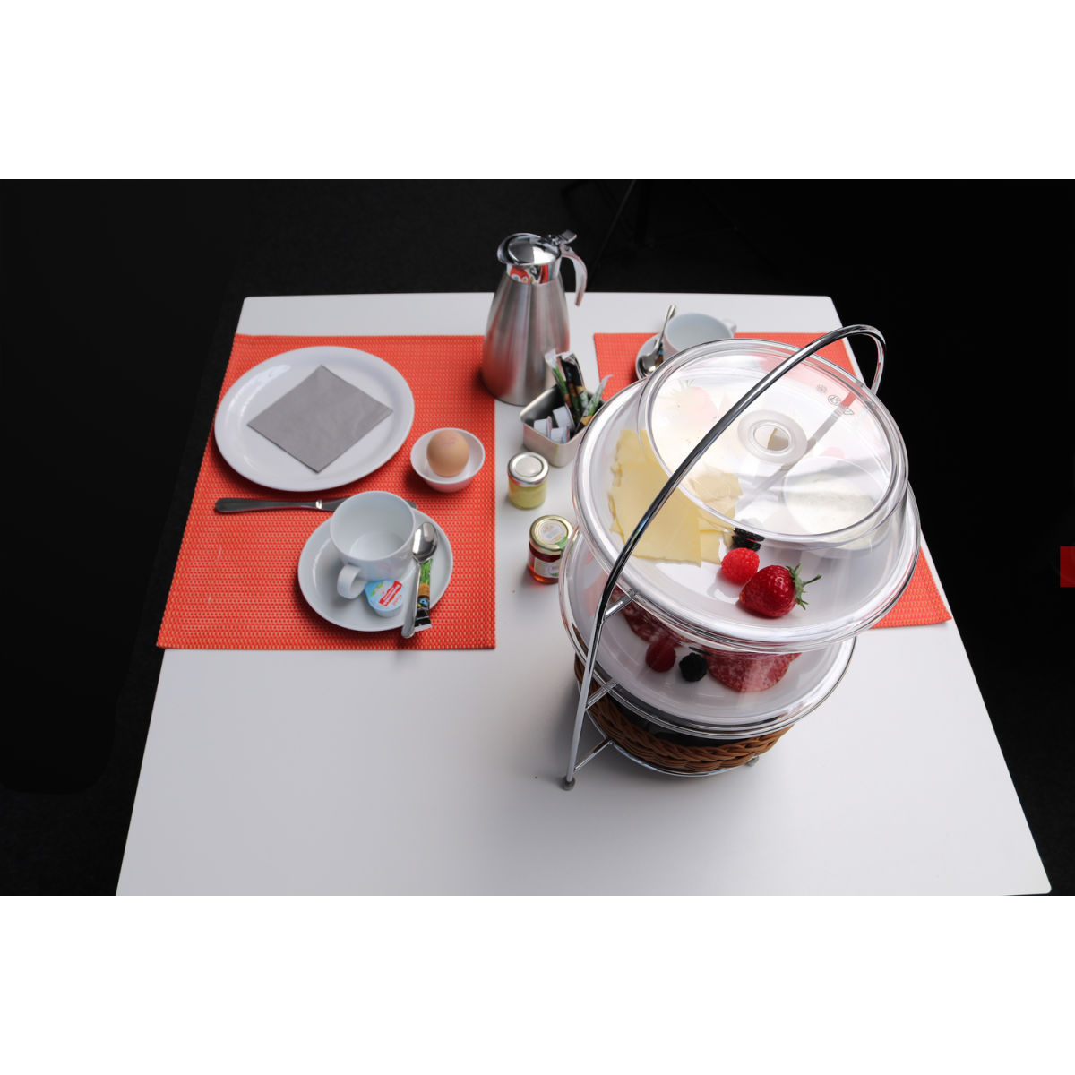 APS Tellerabdeckhaube, Kunststoff (SAN); 24x24x24x7.5 cm (LxBxØxH); transparent; rund