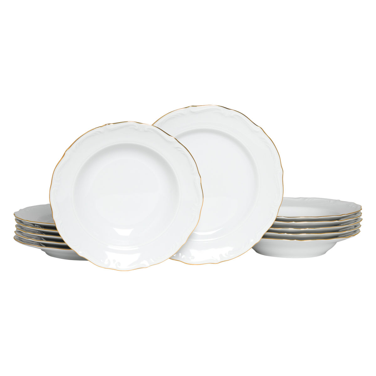 CreaTable Maria Theresia - Tafelservice 12-tlg weiß/gold
