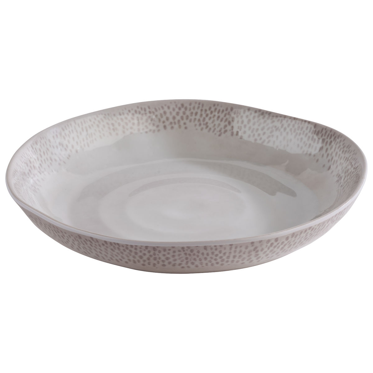 APS Schale FOOTMARK, Melamin; 800 ml, 24x24x24x4 cm (LxBxØxH); weiß/grau