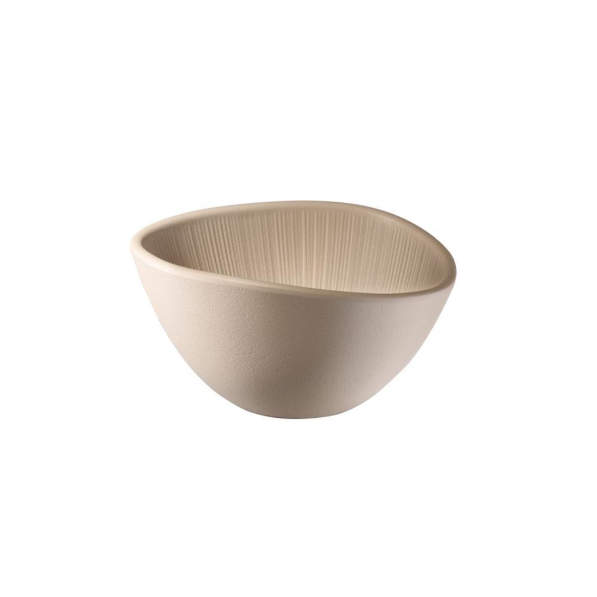 APS Schale -NERO- , 19 x 16,5 cm, H: 9 cm , Melamin, sand , 0,5 Liter ,; 300 ml, 14.5x12.5x8 cm (LxBxH); beige; organisch