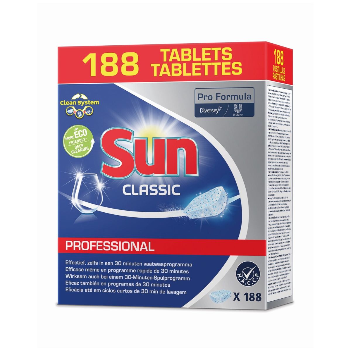 Diversey Sun Pro Formula Classic Geschirrspültabletten - 100 Stk.; weiß; 4 Stück / Pack
