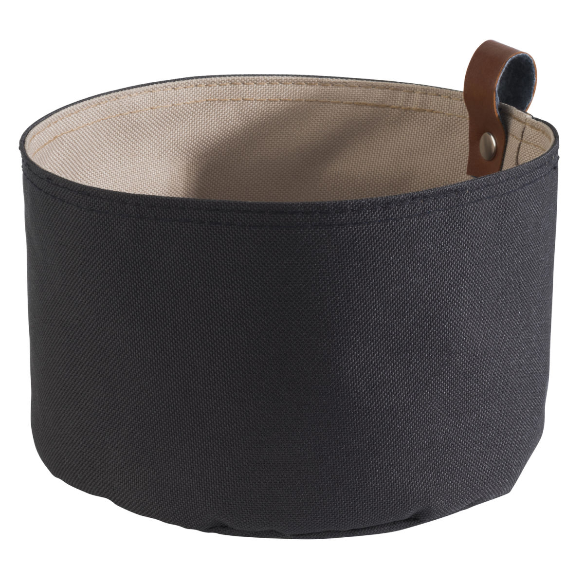 APS Broodzak rond; 17x11.5 cm (&Oslash;xH); grijs/beige; rond