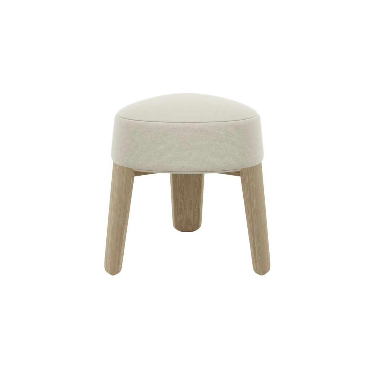 blomus Hocker -KUON- Stoff Boucla 47x47x47 cm (BxLxH); Sitz beige, Gestell natur