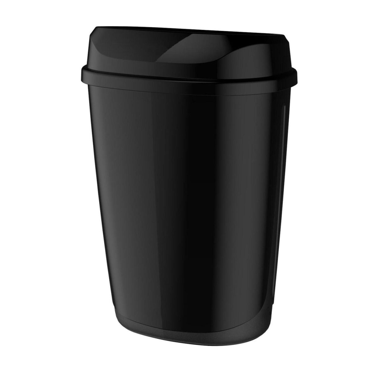 Plock Mülleimer mit Wandhalterung, 32 Liter 40x58x27 cm (BxHxT); schwarz