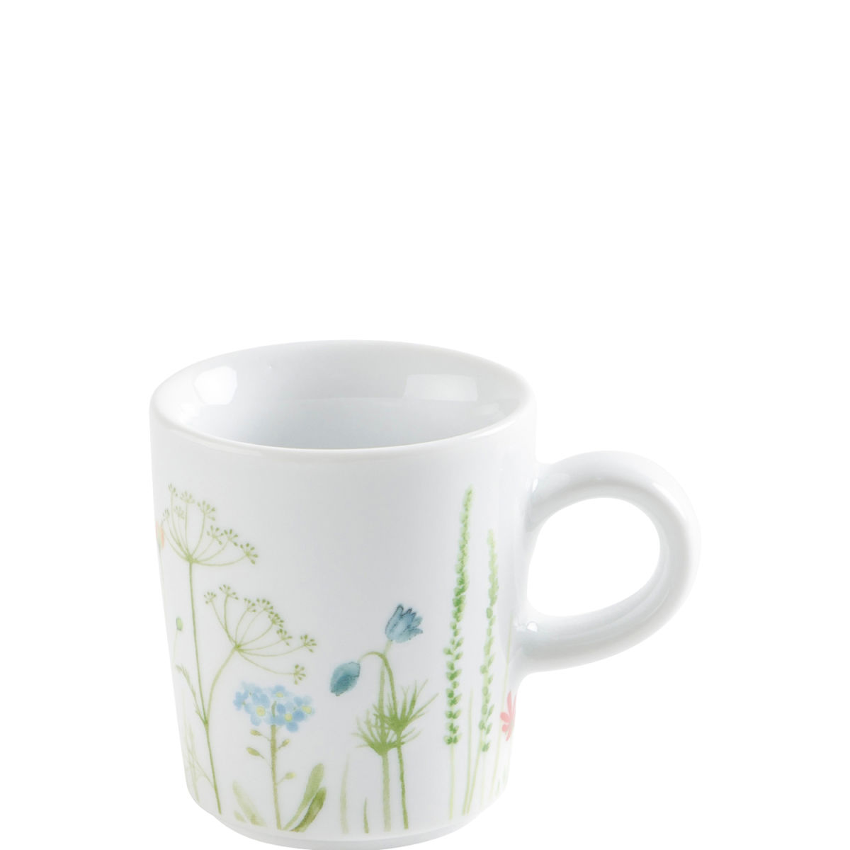 Kahla Espresso-Obertasse Wildblume 80 ml, 5.4x6.2 cm (ØxH); weiß/blau/grün; rund; 6 Stück / Pack
