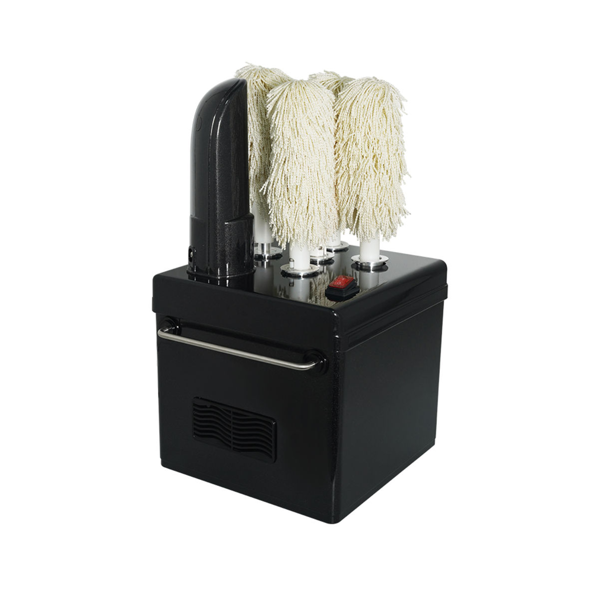 Stalgast Gläserpoliermaschine, 5 Walzen, 1,2 kW, 230V, Kunststoff 31x51x31 cm (BxHxT); schwarz