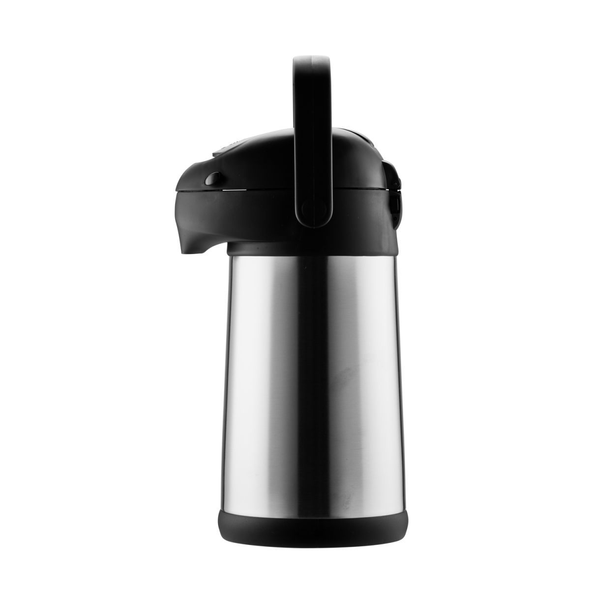 helios Pump-Isolierkanne aus Edelstahl 2,5 l 2.5 l, 33.4 cm (H); silber/schwarz