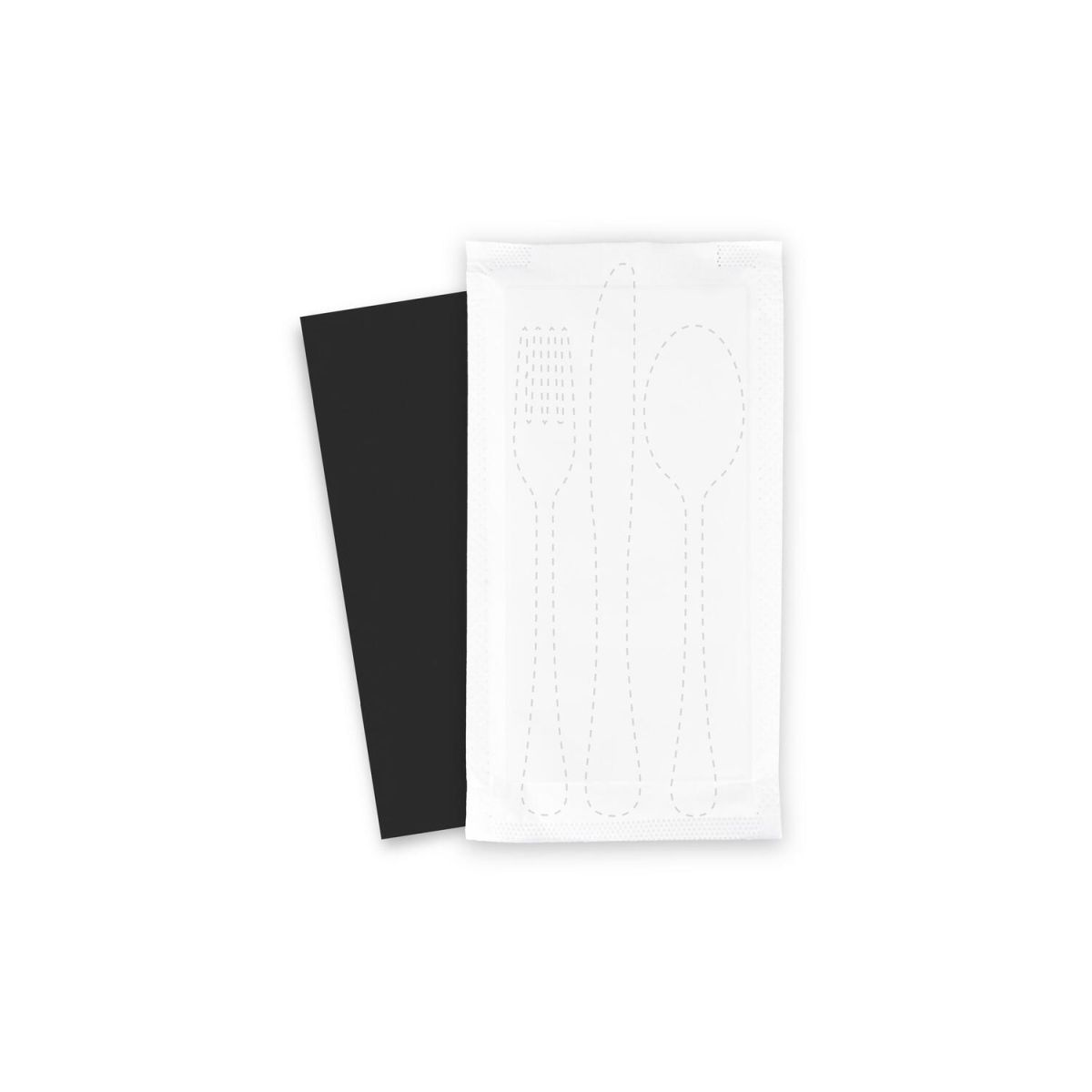 Plock Bestecktasche 240 x 125 mm; 38x38 cm (BxL); schwarz; 500 Stück / Pack