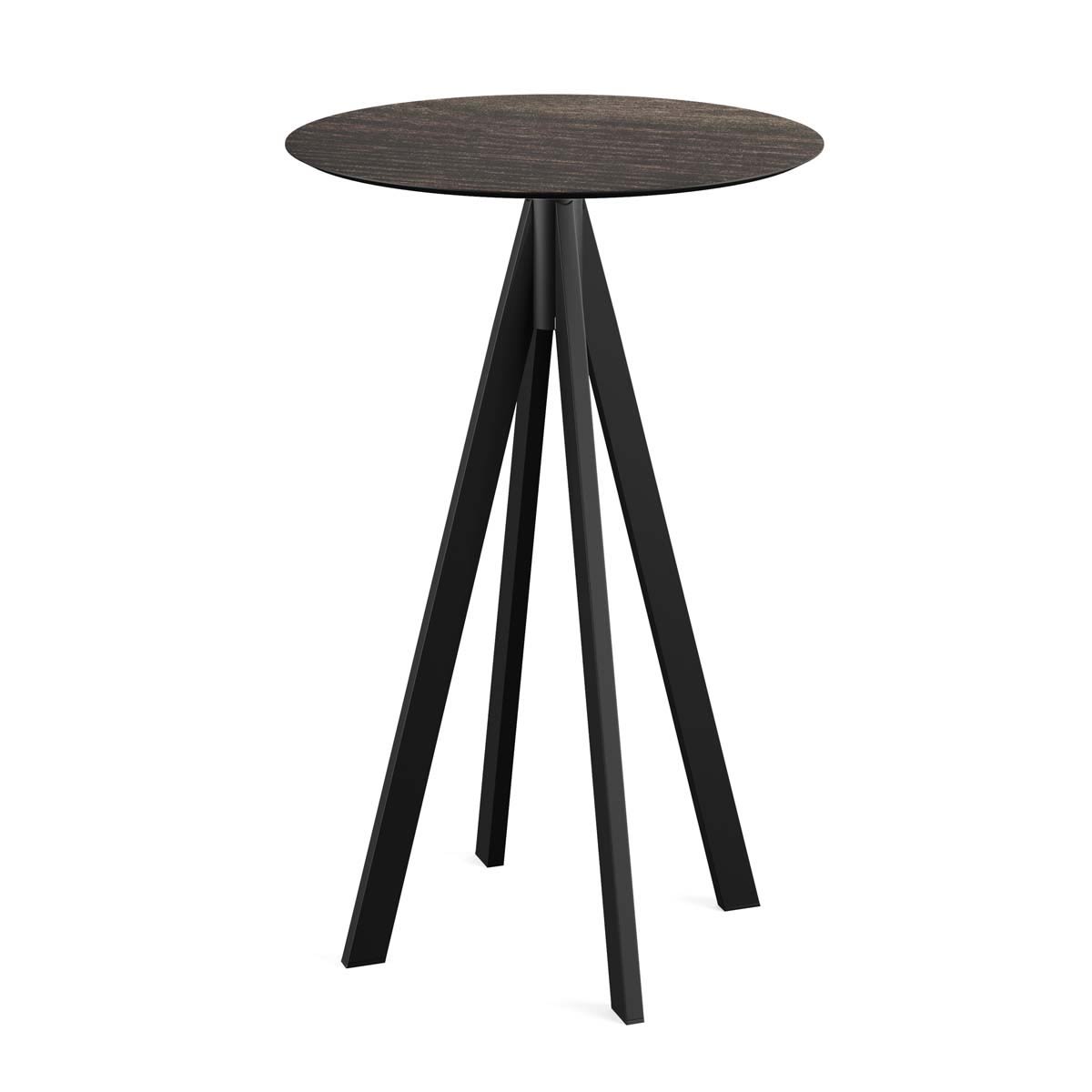 Feros Stehtisch Infinity Gestell + HPL rund 109.2x70 cm (HxØ); dunkelbraun; rund