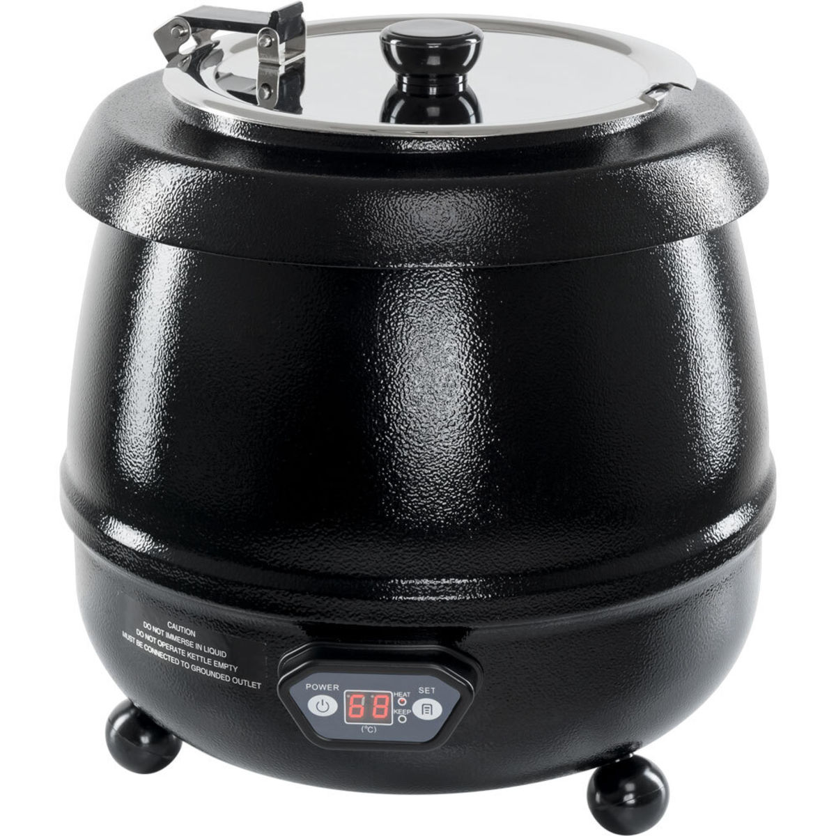 Pentola elettrica per zuppa, a forma di bulbo con display digitale, 10 litri Stalgast; 9000 ml, 39.5x34 cm (LxH); nero