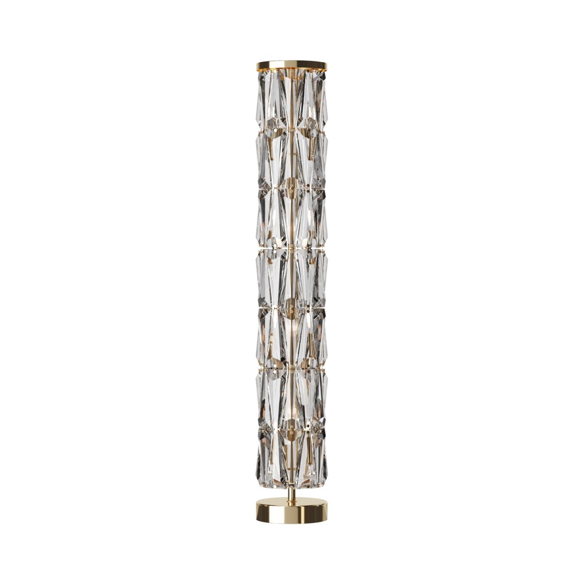 Maytoni Stehleuchte Puntes Chrom, aus Metall, 8xE14; 20x20x126.5x20 cm (LxBxHxØ); gold; Gestell gold