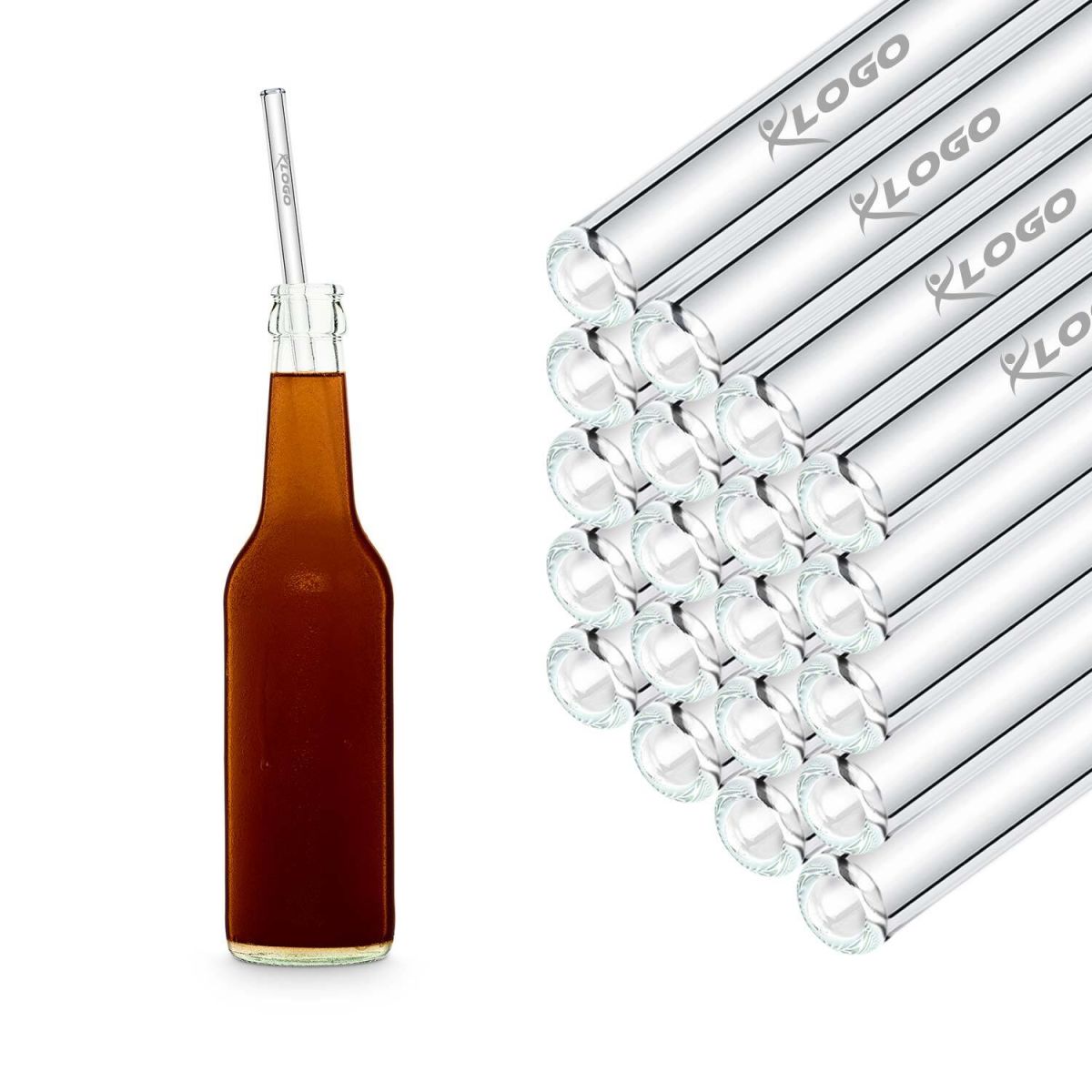HALM Glastrinkhalme HALM inkl. Gravur 0.9x30 cm (ØxL); transparent; 50 Stück / Pack