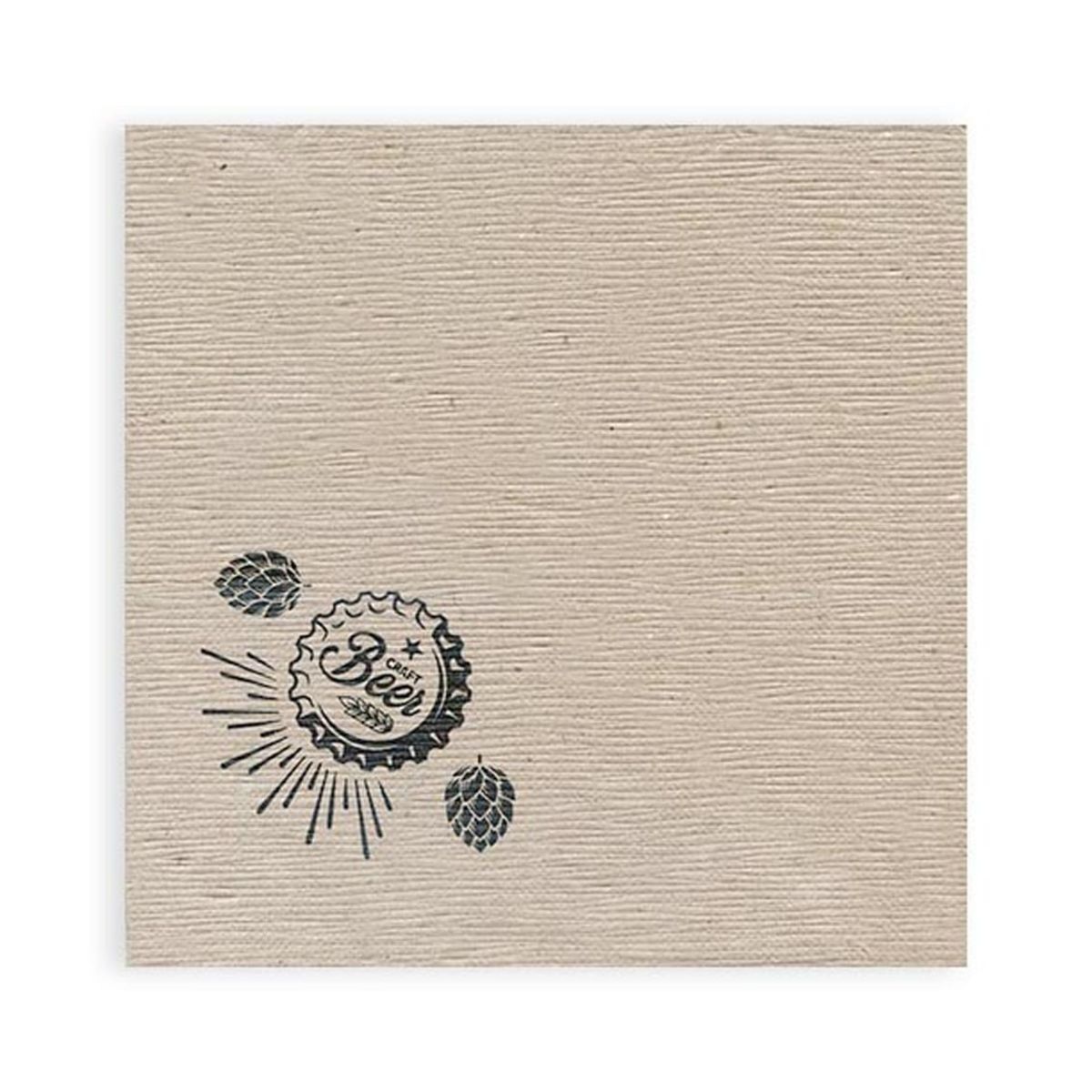 Plock Motivserviette, Zellstoff, Beer, 40x40cm, 800 Stück 40x40 cm (BxL); braun; 800 Stück / Pack