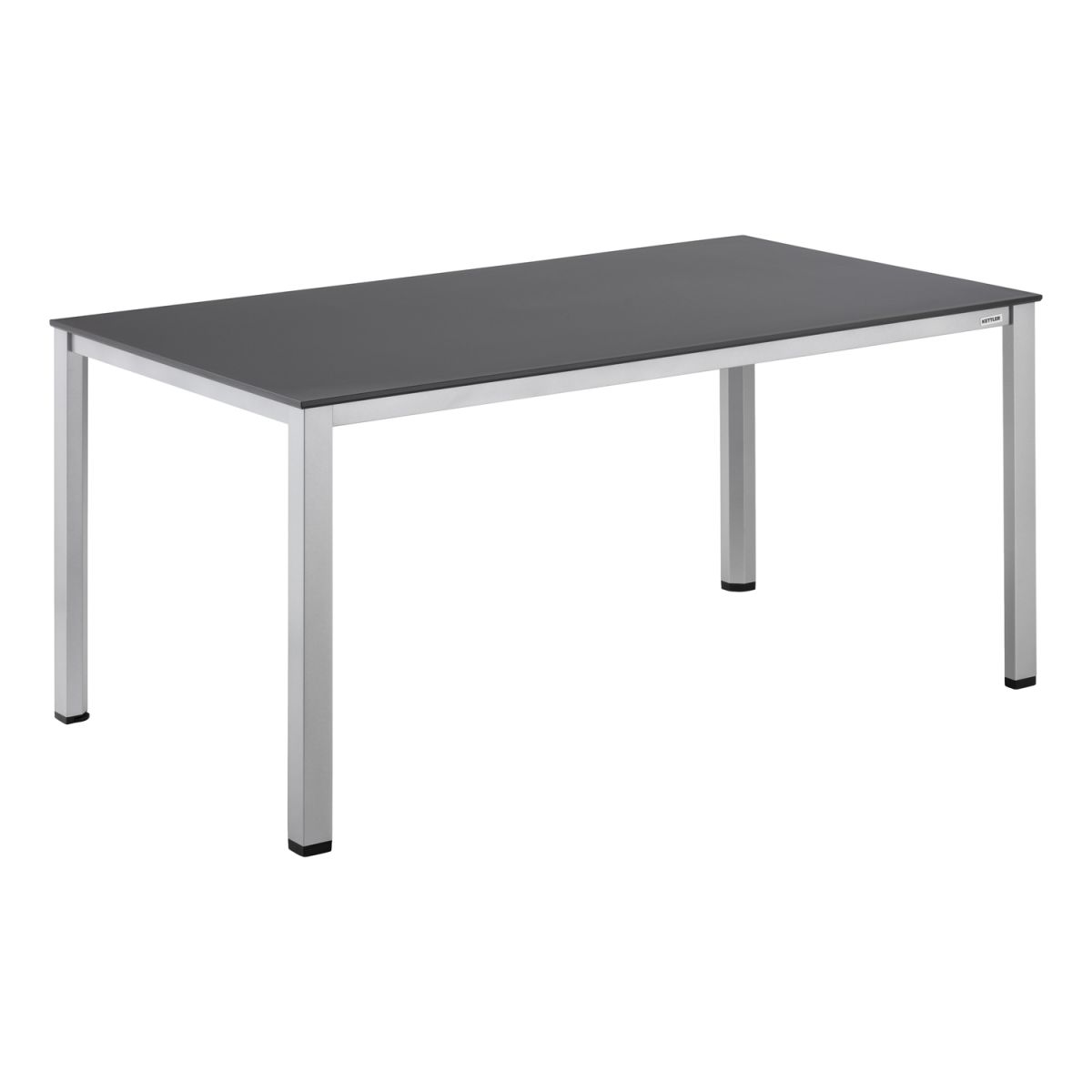 KETTLER Dining-Tisch CUBIC; 160x95x74 cm (LxBxH); Platte anthrazit, Gestell silber; rechteckig