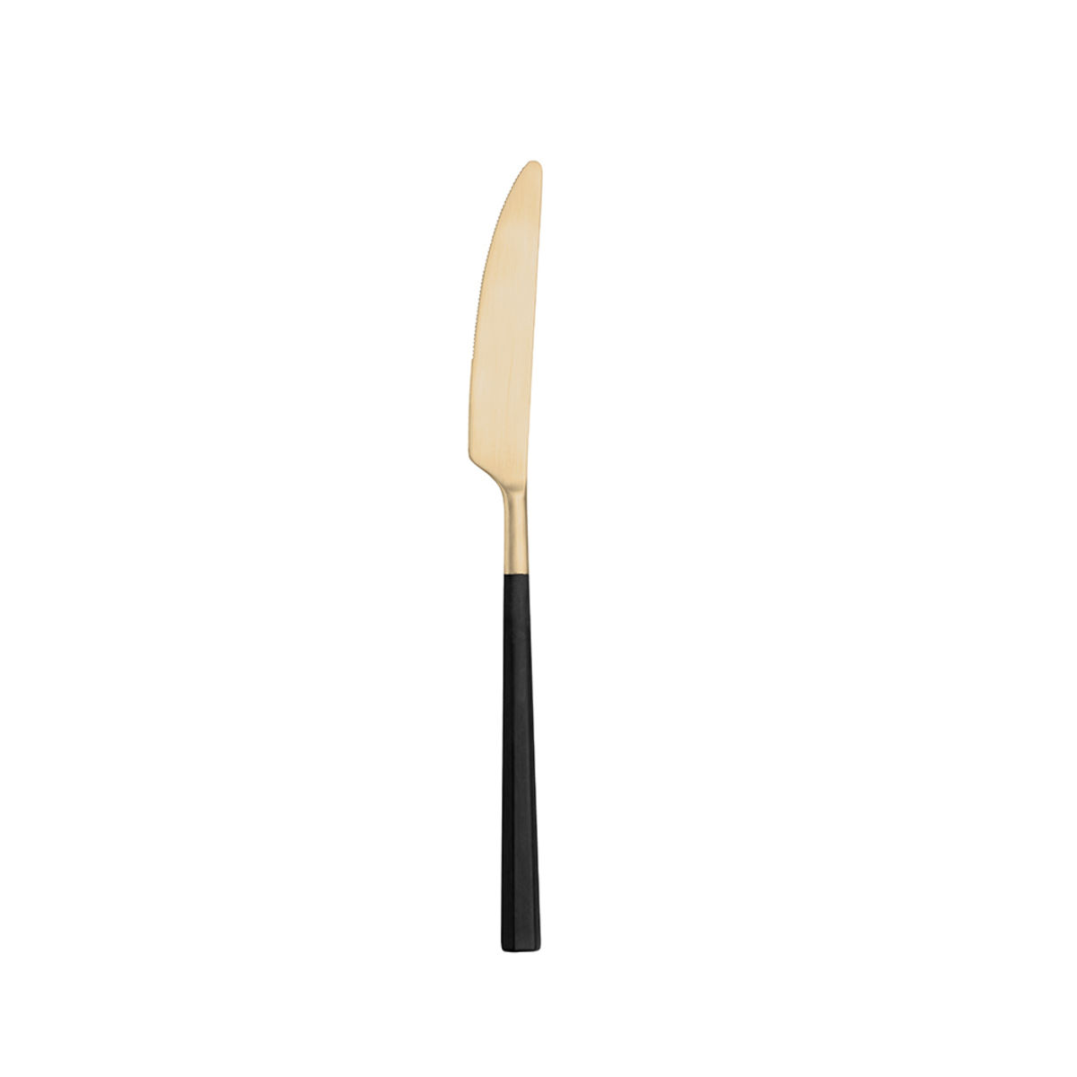 Pintinox Tafelmesser HIVE Satin Black Treasure Honey 23 cm (L); gelb; 12 Stück / Pack