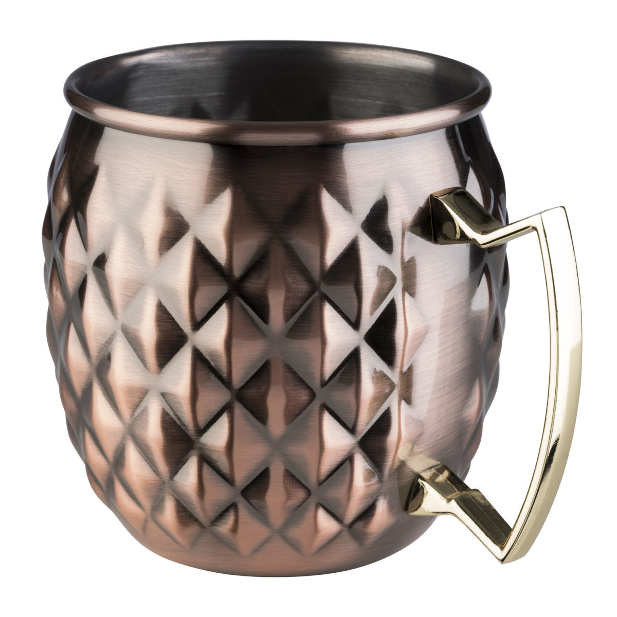 APS Becher MOSCOW MULE, Edelstahl 500 ml, 9.5x10 cm (ØxH); kupfer/braun