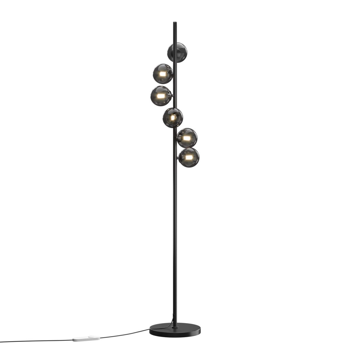 Maytoni Maytoni Stehleuchte Dallas Gold, aus Metall, 6xG9; 25x25x150x25 cm (LxBxHxØ); schwarz; Gestell schwarz