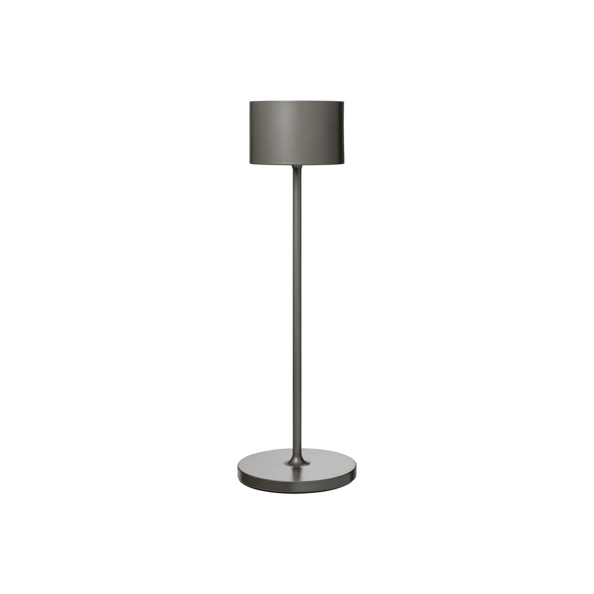blomus Mobile LED-Tischleuchte -FAROL- Farbe Burned Metal 11x11x11x33 cm (LxBxØxH); dunkelgrau