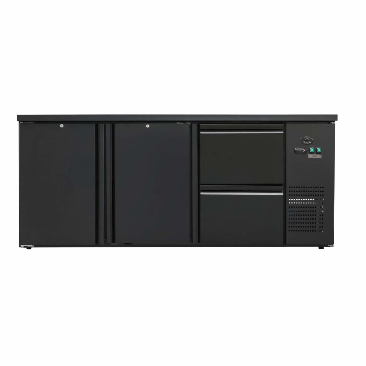 A&S Polarny Flaschenkühltisch 425 Liter, Schwarz; 425000 ml, 329000 ml, 200.5x84x52 cm (BxHxT); schwarz