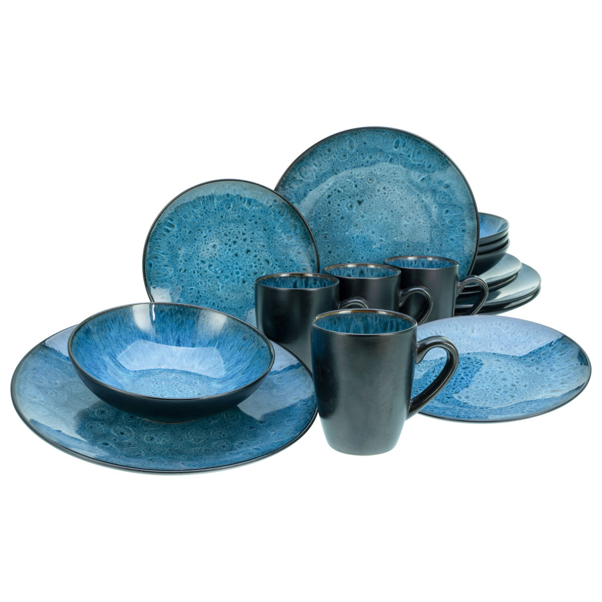 CreaTable Capri - Kombiservice 16-tlg blau