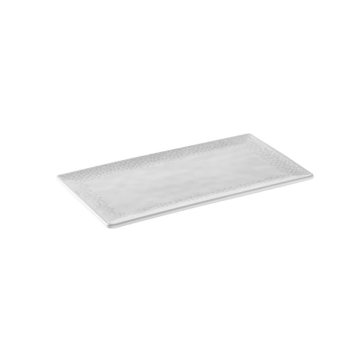 APS GN Tablett -FOOTMARK-; 32.5x17.6x1.5 cm (LxBxH); weiß/grau; rechteckig