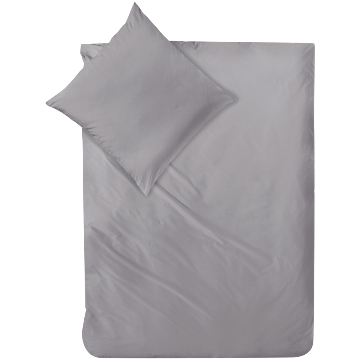 Decoper Decoper ® Mako-Satin Bettwäsche-Set aus 100% Baumwolle 135x200 cm (BxL), 80x80 cm (LxB); graphit