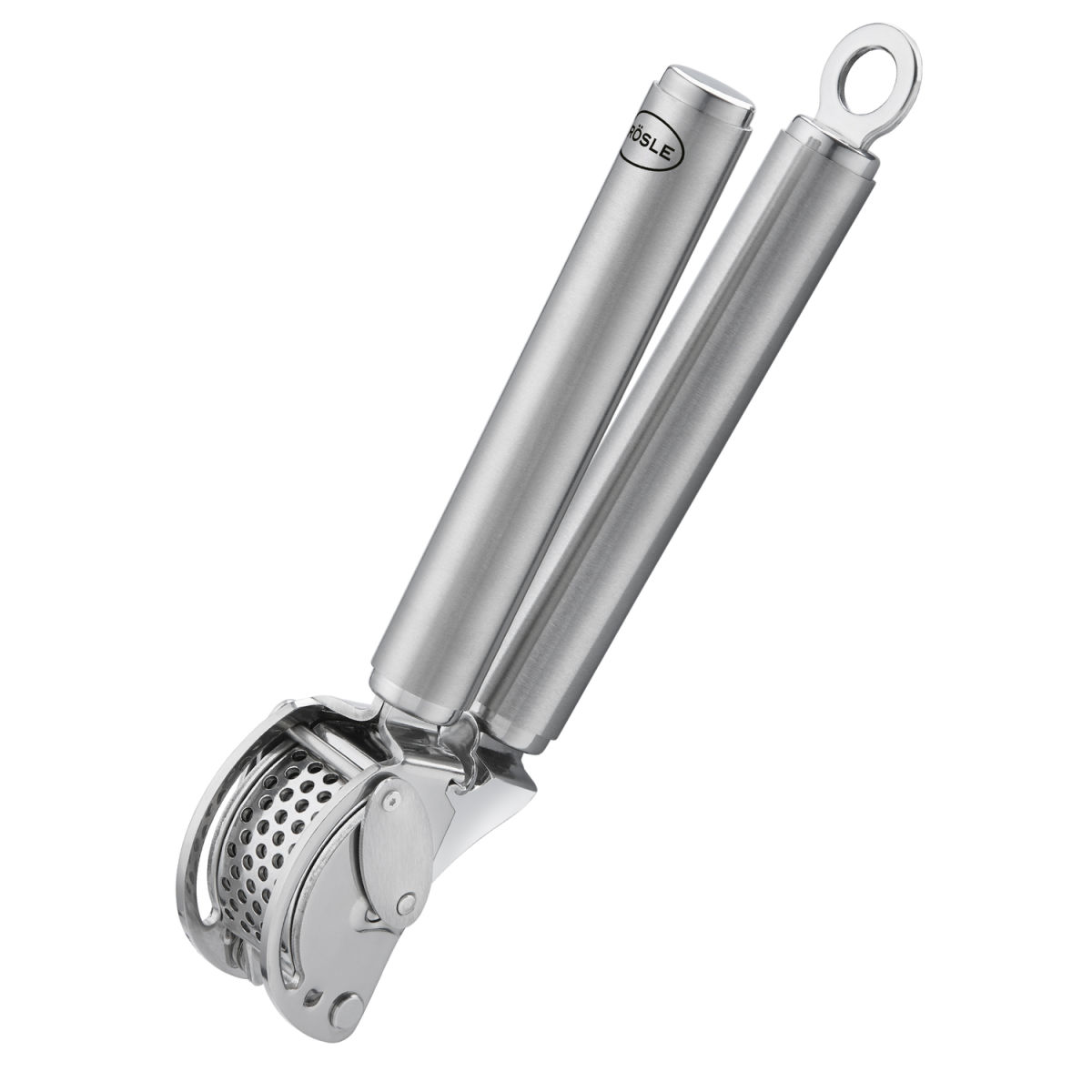 RÖSLE Knoblauchpresse mit Abstreifer Edelstahl 20x5.5x3.5 cm (LxBxH); silber