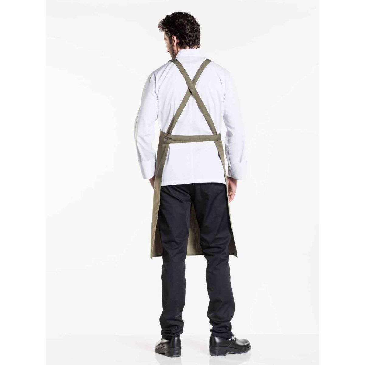 Chaud Devant Latzschürze Cross Dark Olive W85 – L100 100x85 cm (LxB); oliv