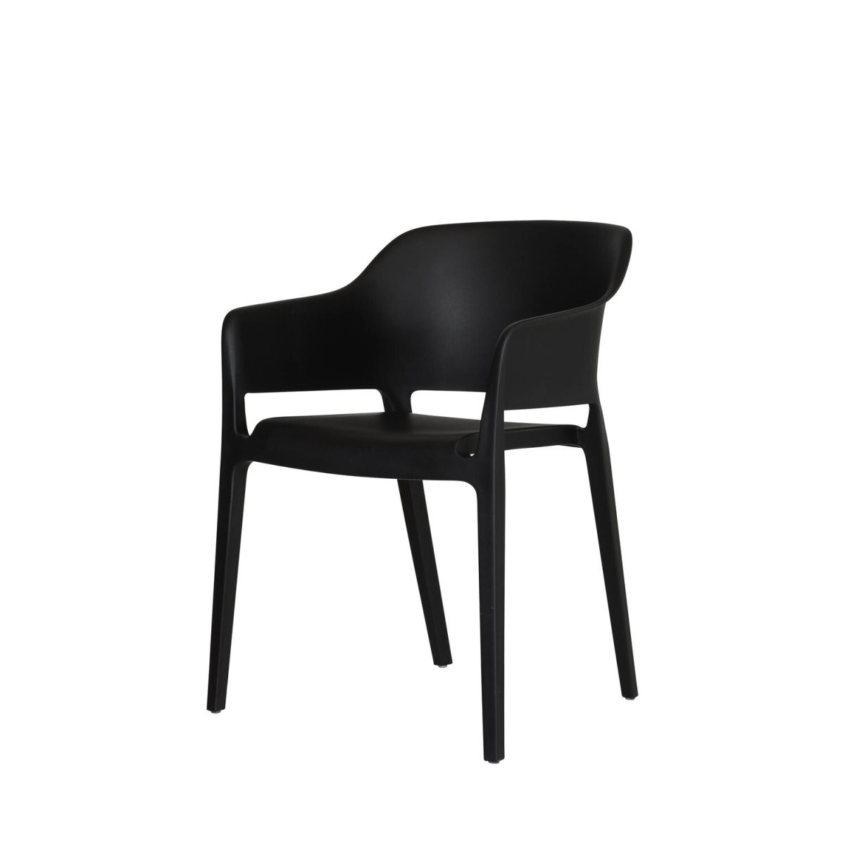 Barths Stuhl Giethoorn mit Armlehne 77.5x55x54.5 cm (BxTxH); schwarz; 4 Stück / Pack