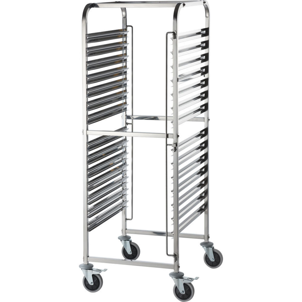 Stalgast Tablettwagen aus Edelstahl, passend für 14 x GN 2/1; 67x59x173.5 cm (LxBxH); silber; rechteckig