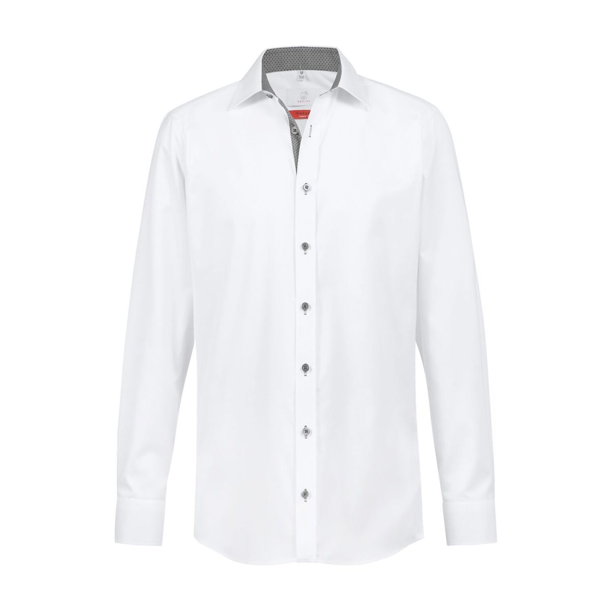 GREIFF Herren-Hemd 1/1 RF Modern 37.5 Kleidergröße 37/38; weiß/grau