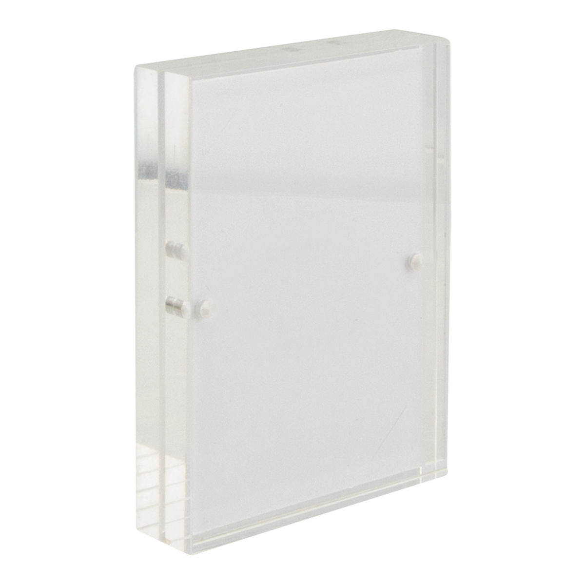 Porta-poster trasparente A7 - Acrilico - Utilizzabile come cornice singola o bifacciale Securit; 10.5x7.5 cm (LxH); argento