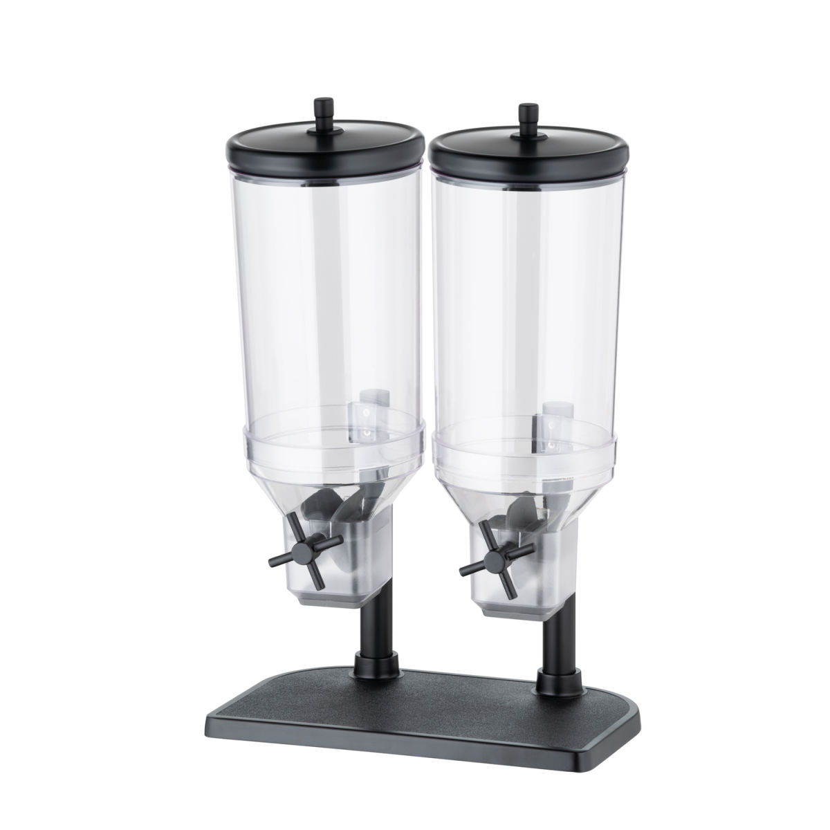 APS Cerealienspender FRESH+EASY, doppel; 9000 ml, 34.5x21.5x54 cm (LxBxH); transparent/schwarz