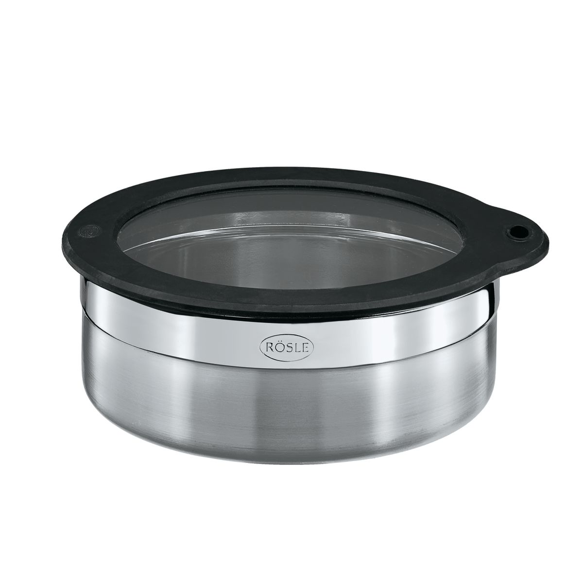 RÖSLE Dose mit Frischhaltedeckel 0.012 l, 17.5x17.5x6.5 cm (LxBxH); schwarz